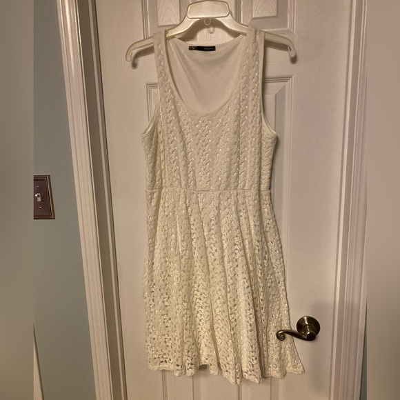 Lace white stretch summer dress size XL - Picture 1 of 3
